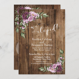 ザ・ラスティック・ウッド＆フラワーズ  私たちだけの小さな結婚式　レセプション 招待状