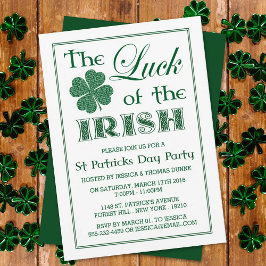 ザ・ラッキー・オブ・ザ・アイリッシュセント・パトリック・デイ招待状 招待状