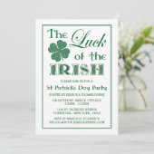 ザ・ラッキー・オブ・ザ・アイリッシュセント・パトリック・デイ招待状 招待状 (スタンド正面)