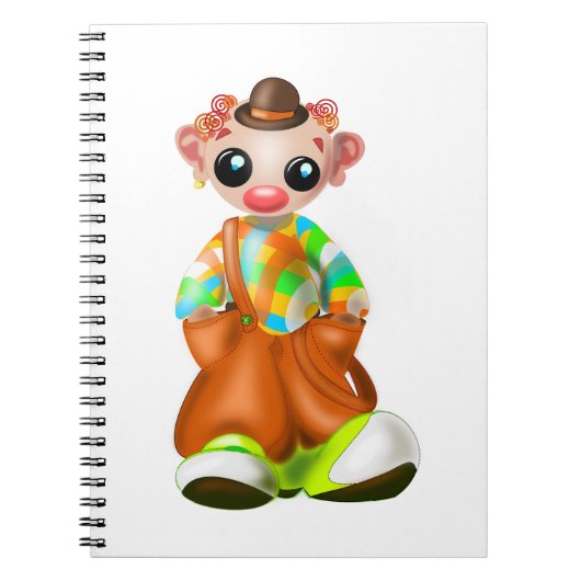 ザ・リトルピエロノート – サーカス絵画- ノートブック (正面)