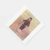 ザ・リトル・フィッシュエルガール(Pierre-威厳があるルノアール著) スタンダードランチョンナプキン (角)