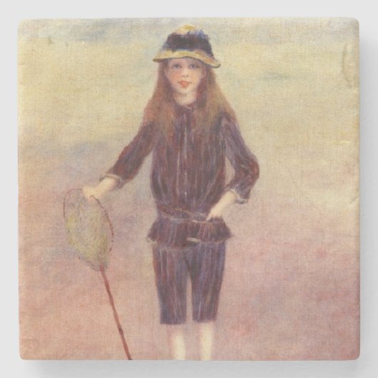 ザ・リトル・フィッシュエルガール(Pierre-威厳があるルノアール著) ストーンコースター (正面)