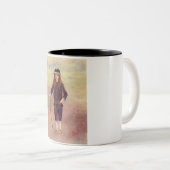 ザ・リトル・フィッシュエルガール(Pierre-威厳があるルノアール著) ツートーンマグカップ (正面右)