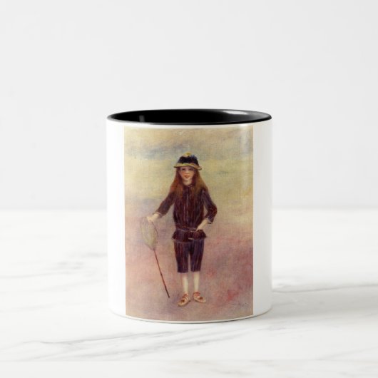 ザ・リトル・フィッシュエルガール(Pierre-威厳があるルノアール著) ツートーンマグカップ (中央)