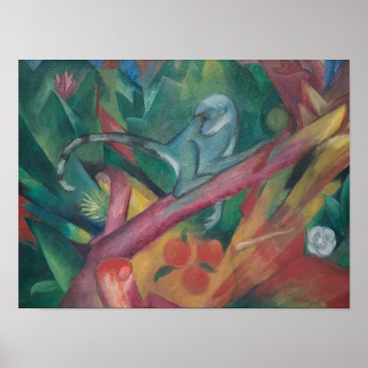 ザ・リトル・モンキー(1912) by Franz Marc ポスター (正面)