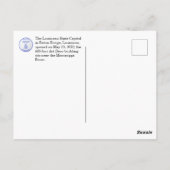 ザ・ルイジアナ州キャピトルinバトンルージュ, LA ポストカード (裏面)