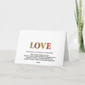 ザ・ルンバダンス – クリームのグリーティングカード カード (裏面)