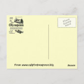 ザ・レイルズの女王 - 新オリンピアン 1929 ポストカード (裏面)