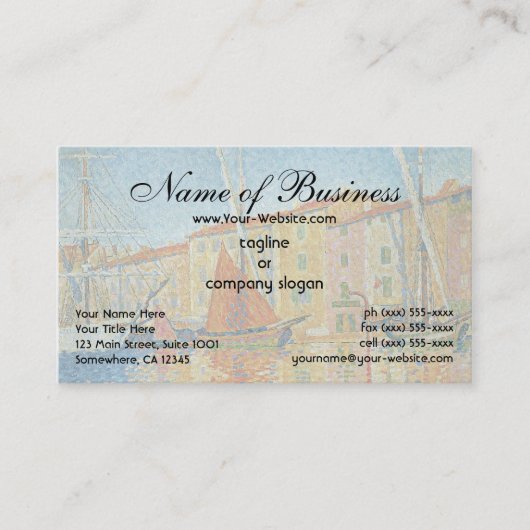 ザ・レッドブイ(ラブーエルージュ)by Paul Signac 名刺 (正面)