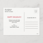 ザ・レッドホリディクリスマスドアの写真はがき シーズンポストカード (裏面)