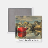 ザ・レッドボート、ペギーズコーブ、ノバスコシア マグネット (正面/裏面)