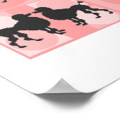 「ザ・レトロ・プードル」キャンバスのアート・ピース ポスター (角)