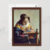 ザ・レーケメーカー、フランセラデンテリエール、by Vermeer ポストカード (正面/裏面)