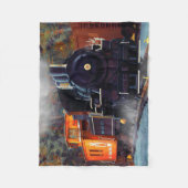 ザ・レールヤード – 蒸気機関車 フリースブランケット (正面)