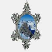 ザ・ログスピッツェSt Antonホリデーカードポスターフォト スノーフレークピューターオーナメント (左)