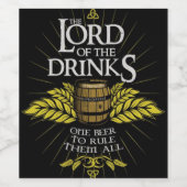 ザ・ロード・オブ・ザ・ドリンク ビール ワインラベル (シングルラベル)
