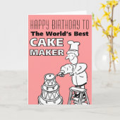 ザ・ワードのケーキ最高のメーカー – ハッピーバースデー カード (黄色い花)