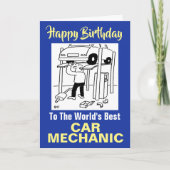 ザ・ワードの車最高のの整備士-ハッピーバースデー カード (正面)