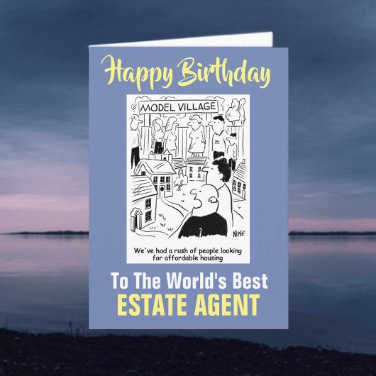ザ・ワールド最高のズ・エステート・エージェント – ハッピーバースデー カード