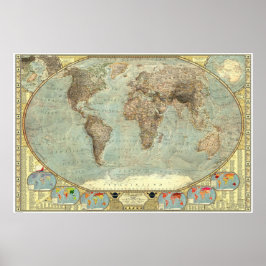 ザ・ワールド – ステレオタイプのマップ ポスター