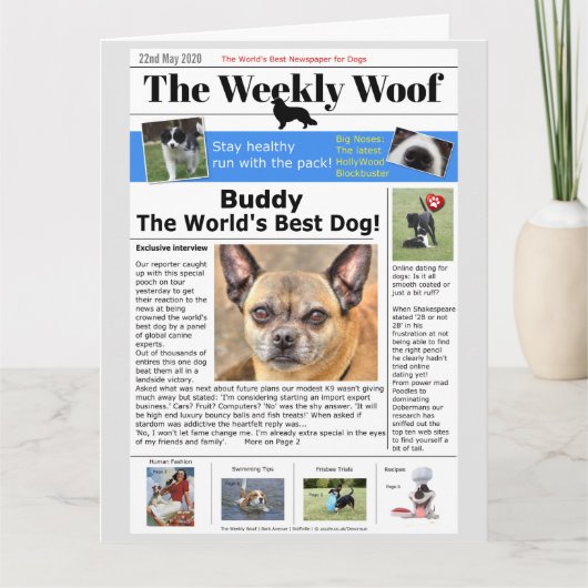 ザ・ワールド・ドッグ最高の・誕生日・カード カード (正面)