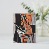 ザ・ヴァイオリン – 抽象芸術絵画ズby William Harnett ポストカード (スタンド正面)