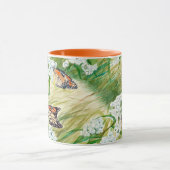 ザ(昆虫)オオカバマダラ、モナークバタフライコーヒーマグ マグカップ (中央)