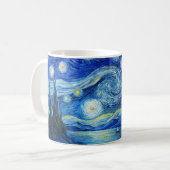 ザ・星空の夜の穏やかな海 コーヒーマグカップ (正面左)