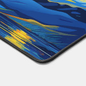 ザ・星空の夜の穏やかな海 デスクマット (コーナー)