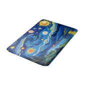 ザ・星空の夜の穏やかな海 バスマット (アングル)