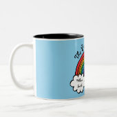 ザ・最高のパパ・ダディ・エバー・レインボー・ブルー ツートーンマグカップ (左)