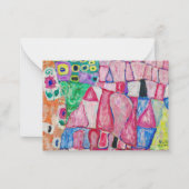 ザ・装飾的なモチーフby Gustavクリムト ノートカード (正面)