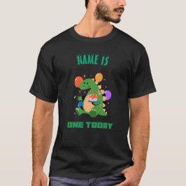 ザ"Is One Today" Dinoテーマおもしろい誕生日 Tシャツ