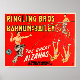 ザAlzanas素晴らし Acrobat Linewalker Aerial Circus ポスター