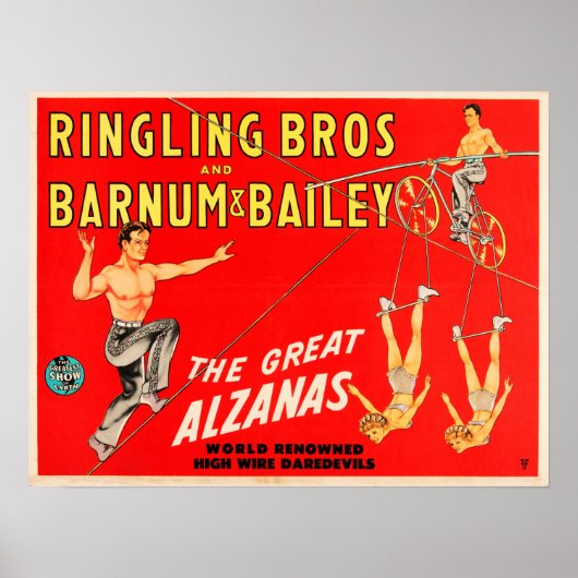 ザAlzanas素晴らし Acrobat Linewalker Aerial Circus ポスター (正面)