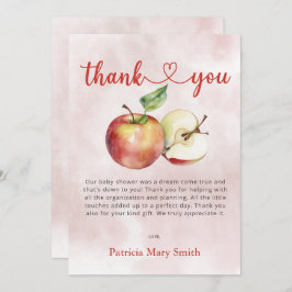 ザApple of our Eye秋ベビーシャワー サンキューカード