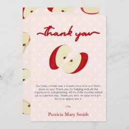ザApple of our Eye秋ベビーシャワー サンキューカード