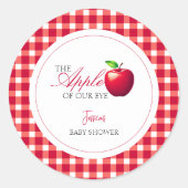 ザApple of Our Eye秋ベビーシャワー ラウンドシール (正面)