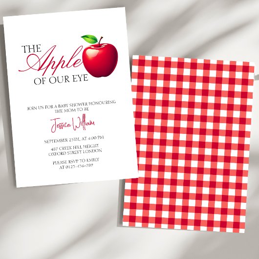 ザApple of Our Eye秋ベビーシャワー 招待状