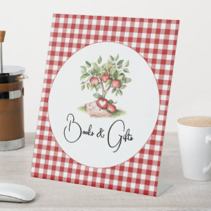 ザApple of our Eye Baby Shower紙プレート 台座サイン