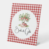 ザApple of our Eye Baby Shower紙プレート 台座サイン (正面)