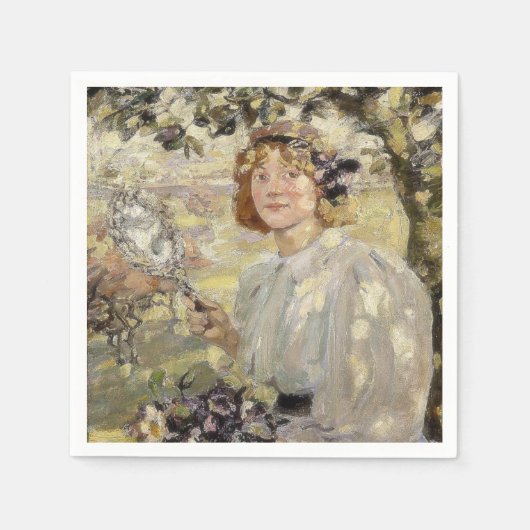 ザApple Tree (by Bessie MacNicol) スタンダードカクテルナプキン (正面)