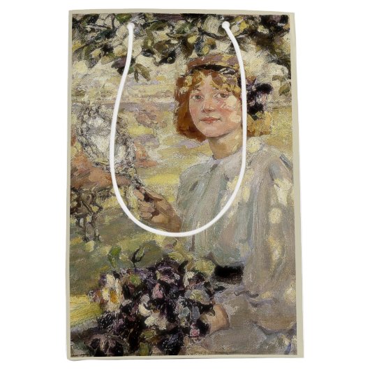 ザApple Tree (by Bessie MacNicol) ミディアムペーパーバッグ (正面)