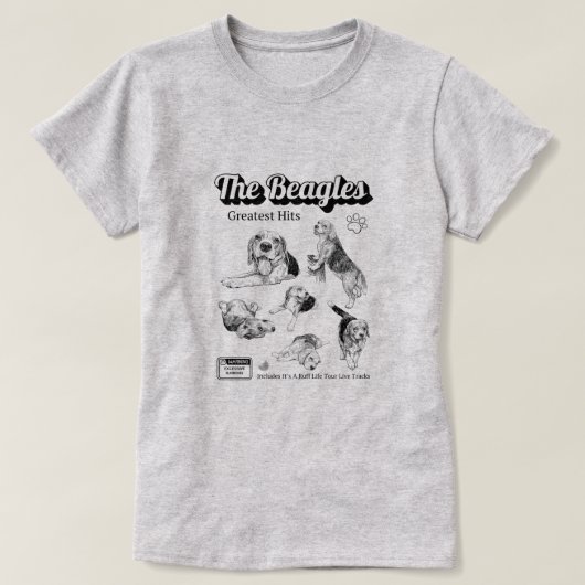 ザBeaglesアルバムおもしろいラブbeagles dog T-Shirt Tシャツ (デザイン正面)