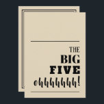ザBIG 50誕生日招待状<br><div class="desc">マイルストーンの誕生日パーティーを開く?お客様のパーティーに興奮する招待を必ず送信する。「BIG FIVE HOHHH!」 – 任意の年齢に変更 – 前面と背面のパーティー詳細任意の背景色。年齢素晴らしや驚き、または、あなたのイベントに合わせて言葉を変更する。</div>