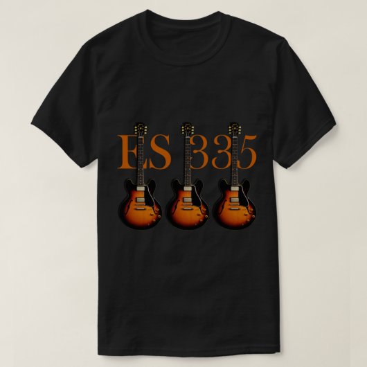 ザES335クラシックギタークラシックTシャツ Tシャツ (デザイン正面)