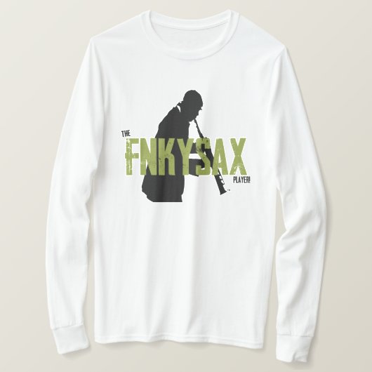 ザFnkySaxプレイヤー長袖Tシャツ Tシャツ (デザイン正面)