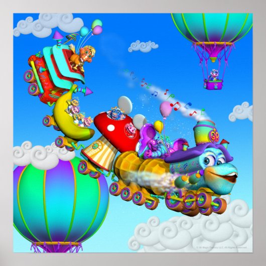 ザGiggleBelly電車18x18ポスター ポスター (正面)