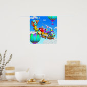 ザGiggleBelly電車18x18ポスター ポスター (キッチン)