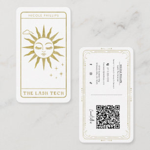 ザLash TechゴールデンサンタロットソーシャルメディアQR 名刺